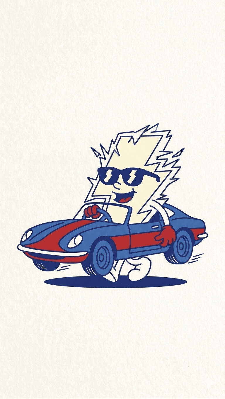 Sparky, the AutoDash mascot
